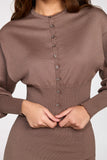 Knit Long Sleeve Cardigan in Mocha