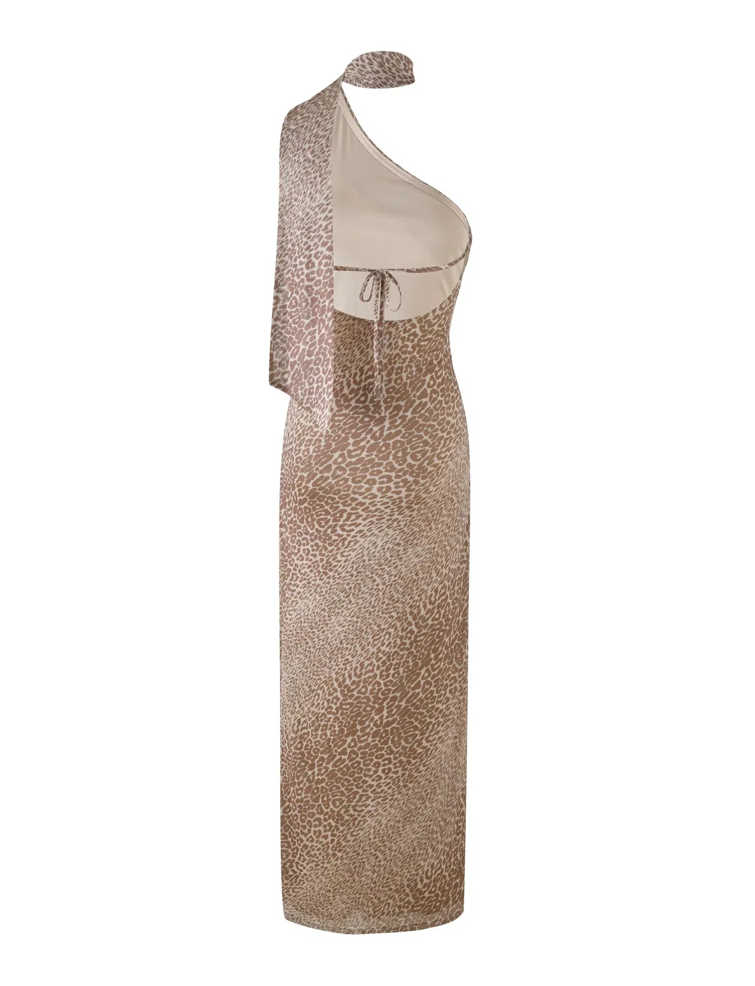 ALLIRA MAXI DRESS NEUTRAL LEOPARD