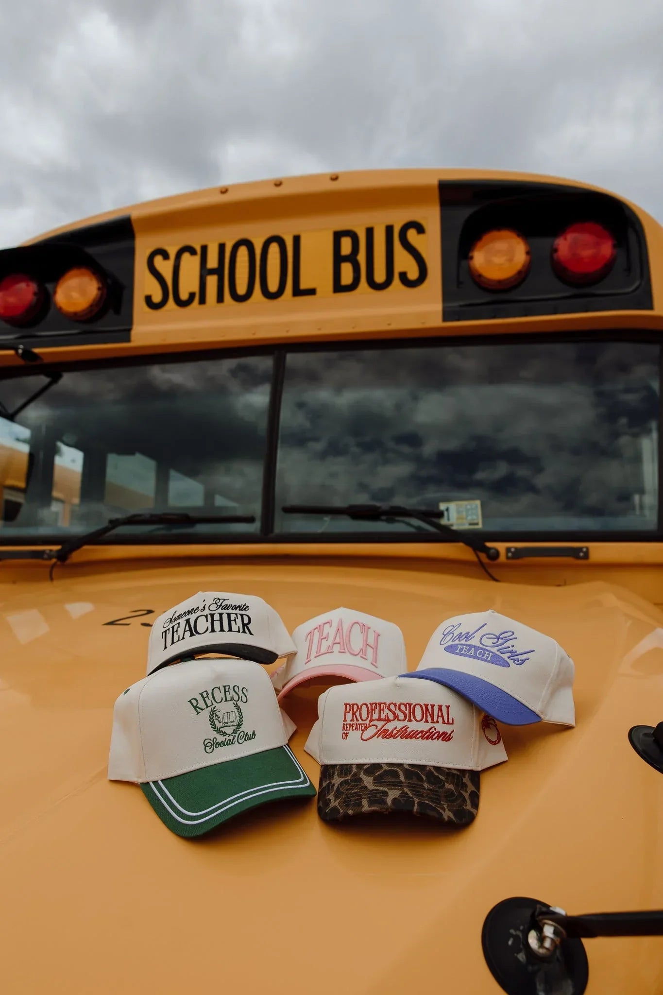 KenzKustomz Pink Vintage Trucker Hat Teach