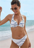Marilyn Push Up Bikini Top Nautical Ropes