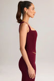 Modal Square Neck Top in Wine