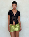 KAYE SKIRT GREEN GREEN SEQUIN