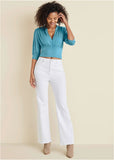 Penelope Modern Flare Jeans White