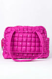 Haylie Fuchsia Petal Pop Quilted Weekender Bag