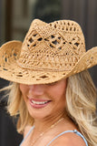 Americana Tan Straw Cowboy Hat