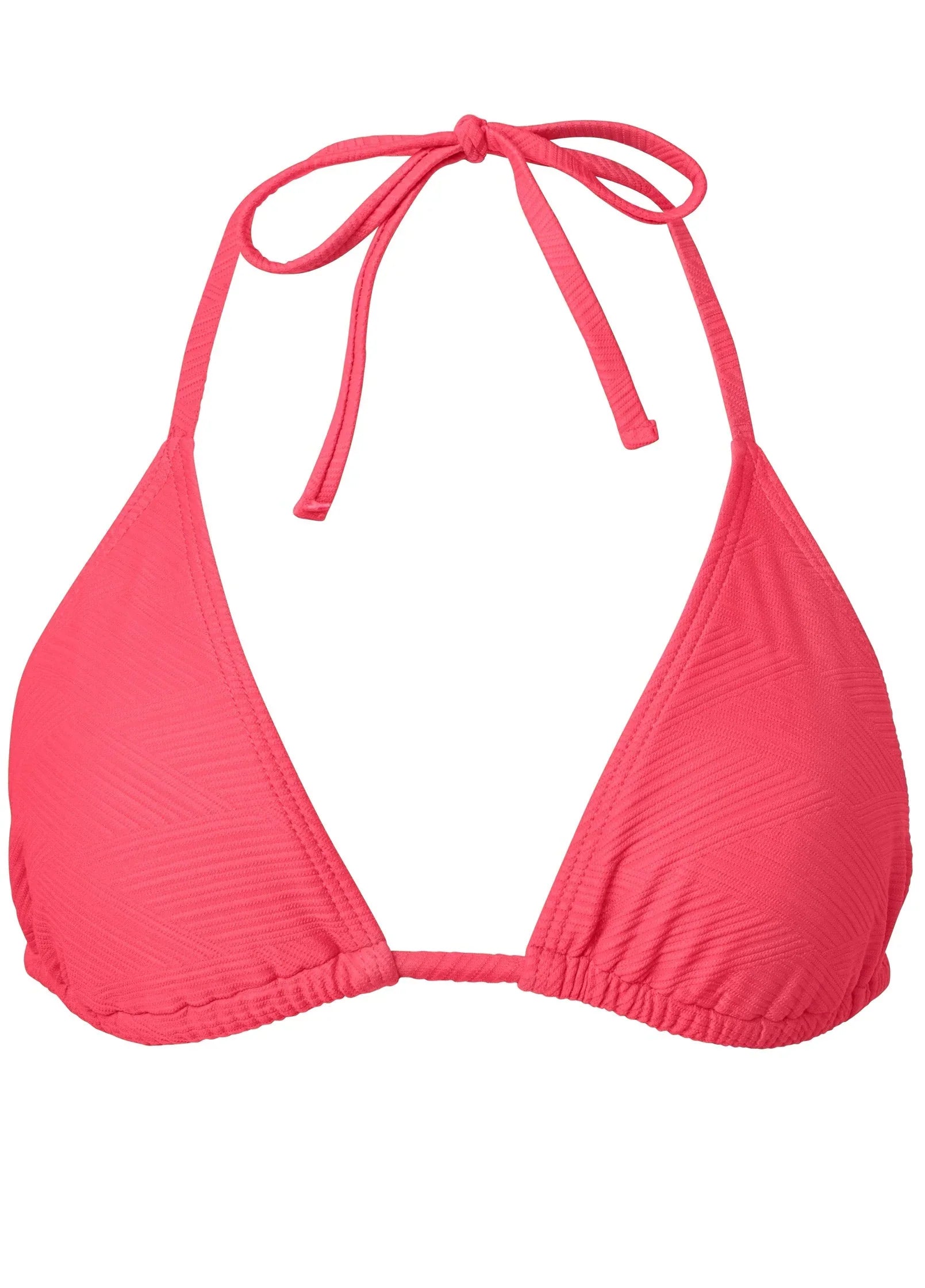 Texture String Triangle Top Textured Sunset Pink