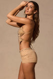 Butterfly Tie Back Top in Tan