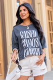 Raised On 90s Country Charcoal Oversized Graphic Tee