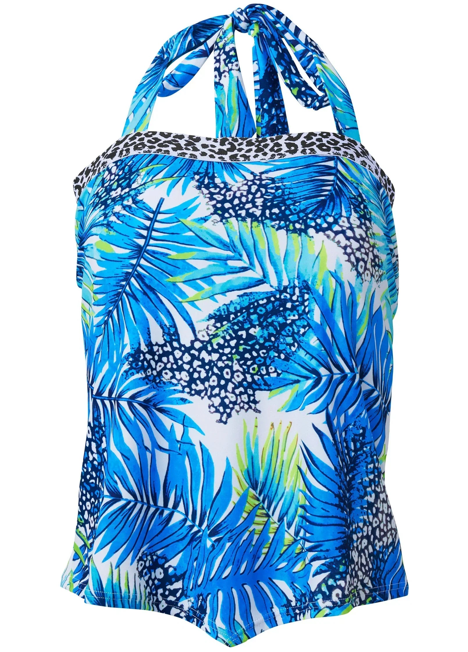 Animal Elastic Tankini Top Moonlight Tropics