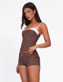 ANTONELLA CORSET 20 BROWN CHOCOLATE CHOCOLATE PINSTRIPE
