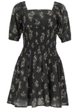 Cotton Voile Mini Dress Tossed Wildflowers