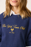 NYC Tennis Club Raglan Crew Sweatshirt