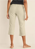 Cozy Waffle Crop Pant Oatmeal