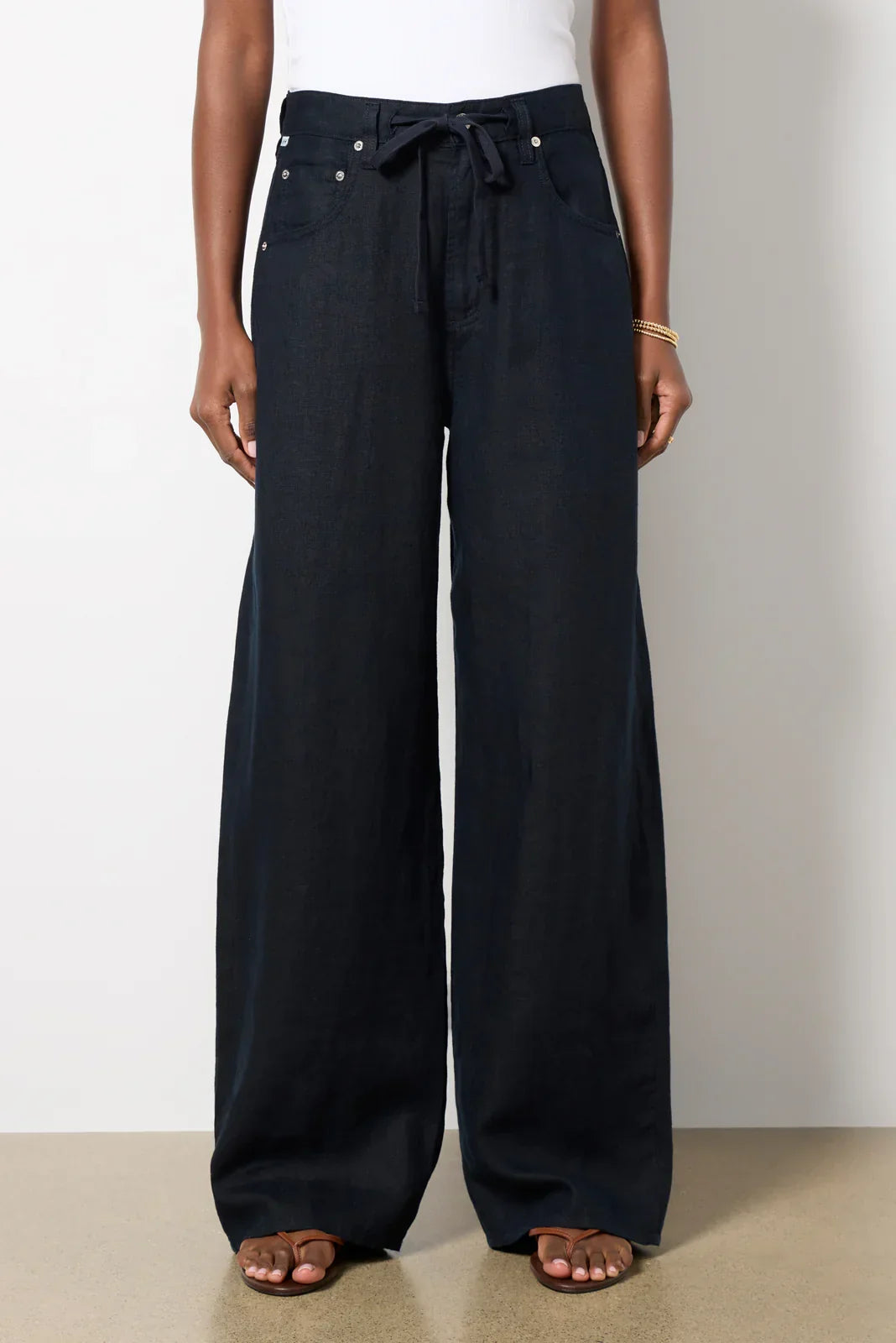 Brynn Drawstring Linen Pant