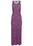 Tank Maxi Dress Purple Abstract Animal