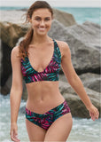 Scuba Knit Mid Rise Bottom Twilight Tropics