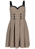 Plaid Mini Dress Cream Multi