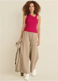 Twist Detail Sweater Tank Dark Pink