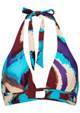 St Thomas Halter Bikini Top Ikat Flowers