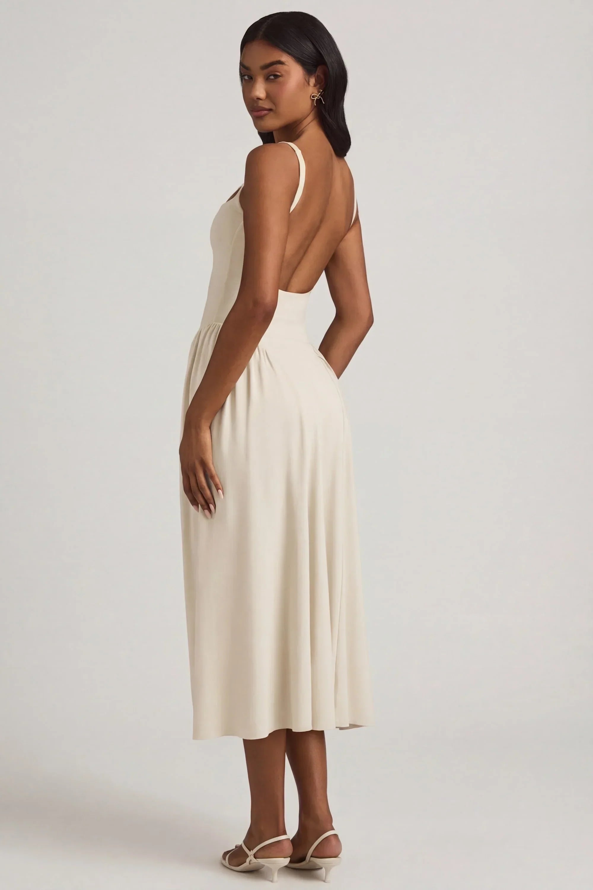 Modal A Line Midaxi Dress in Ivory