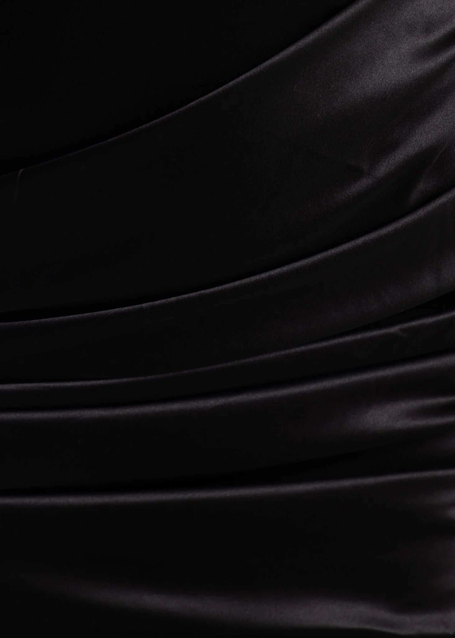 Hold The Moment Cowl Satin Mini Dress Black
