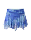 DEVYN MINI SKORT BLUE MACRO FLORAL