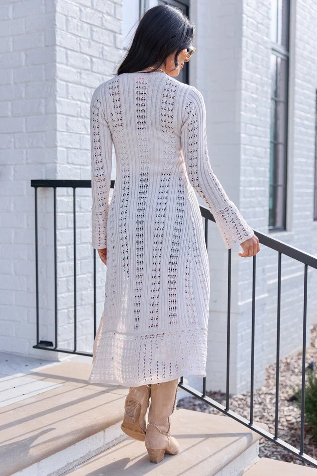 Harlie Cream Duster Cardigan