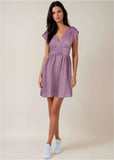 Belted Poplin Mini Dress Valerian