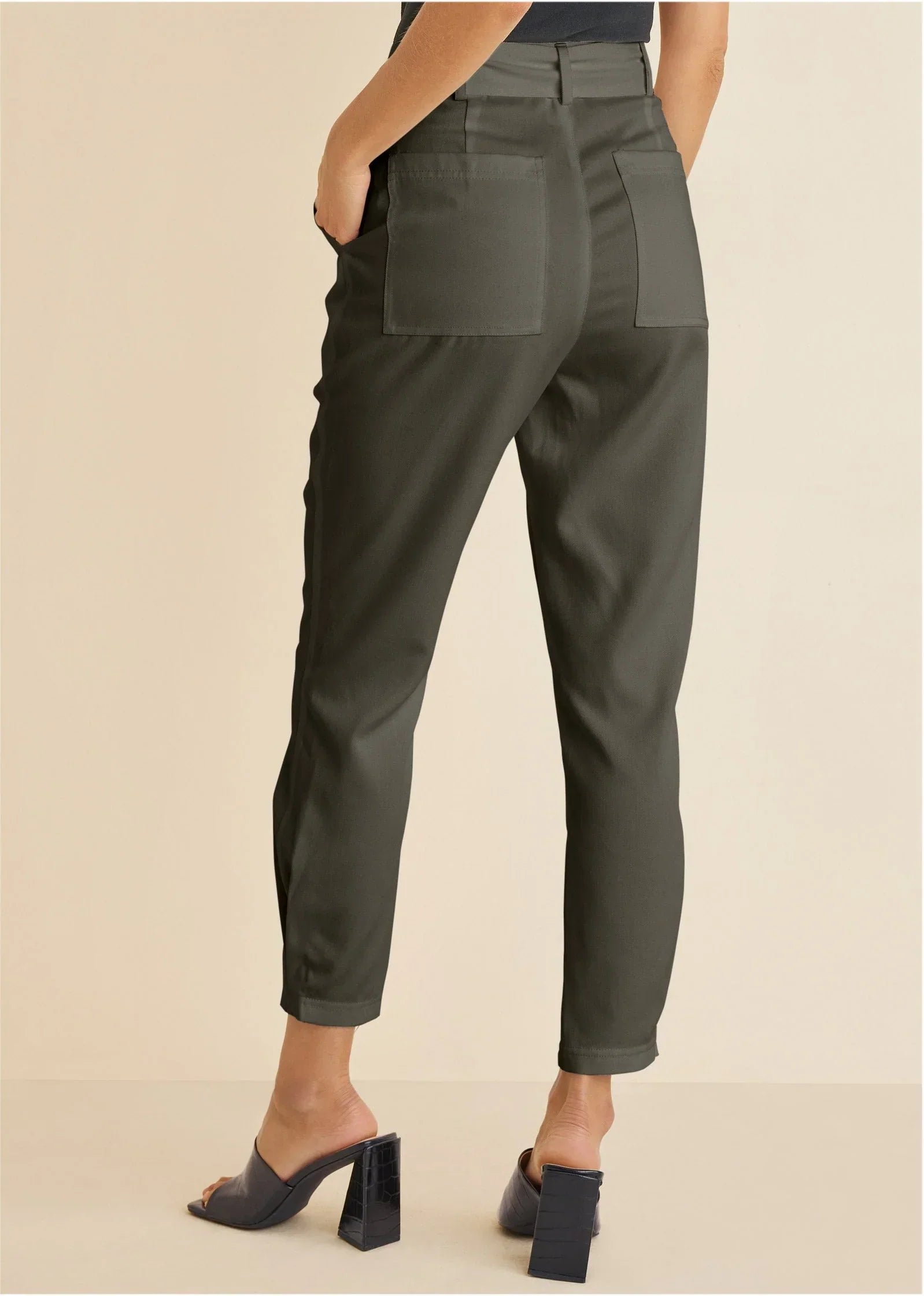 Relaxed Twill Straight Pant Olive