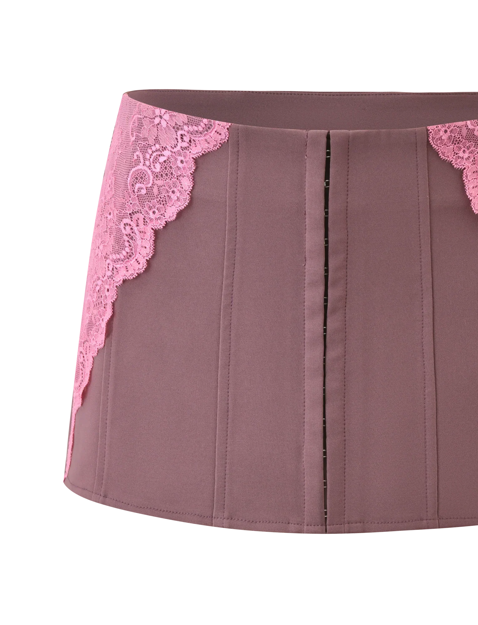 MARGARITA LACE MINI SKIRT BROWN