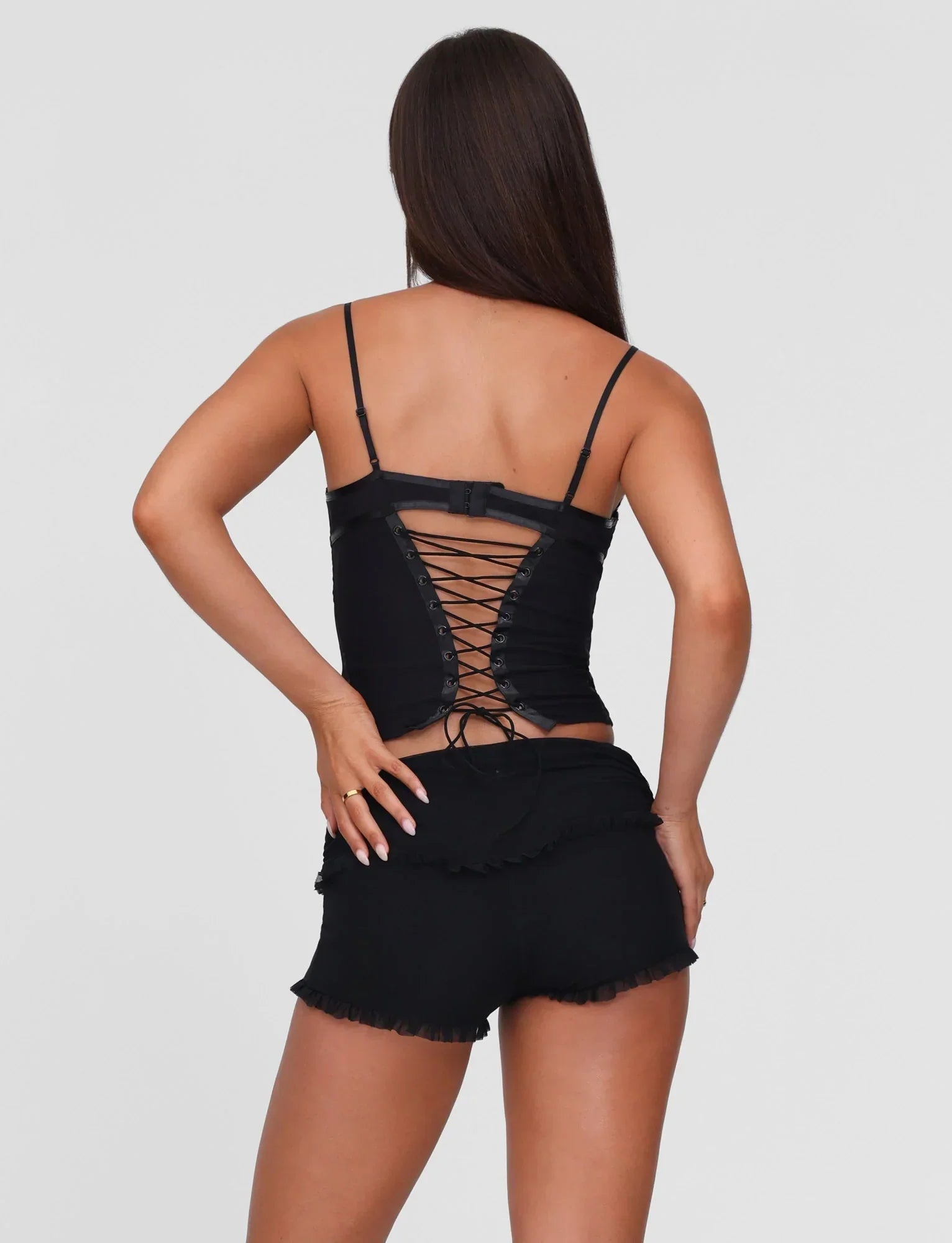 KAIRA CORSET TOP BLACK