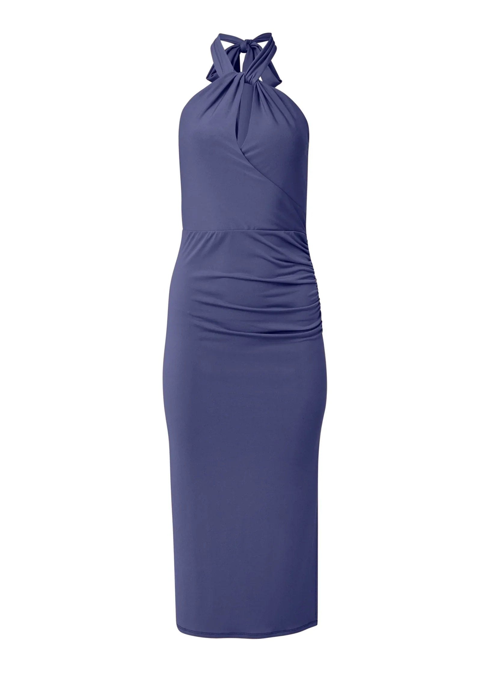 Halter Bodycon Dress Skipper Blue