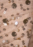 Love Shy Sheer Glitter Maxi Dress Gold