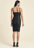 Ruched Mini Dress Jet Black