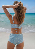 Denim Underwire Bikini Top Denim Star