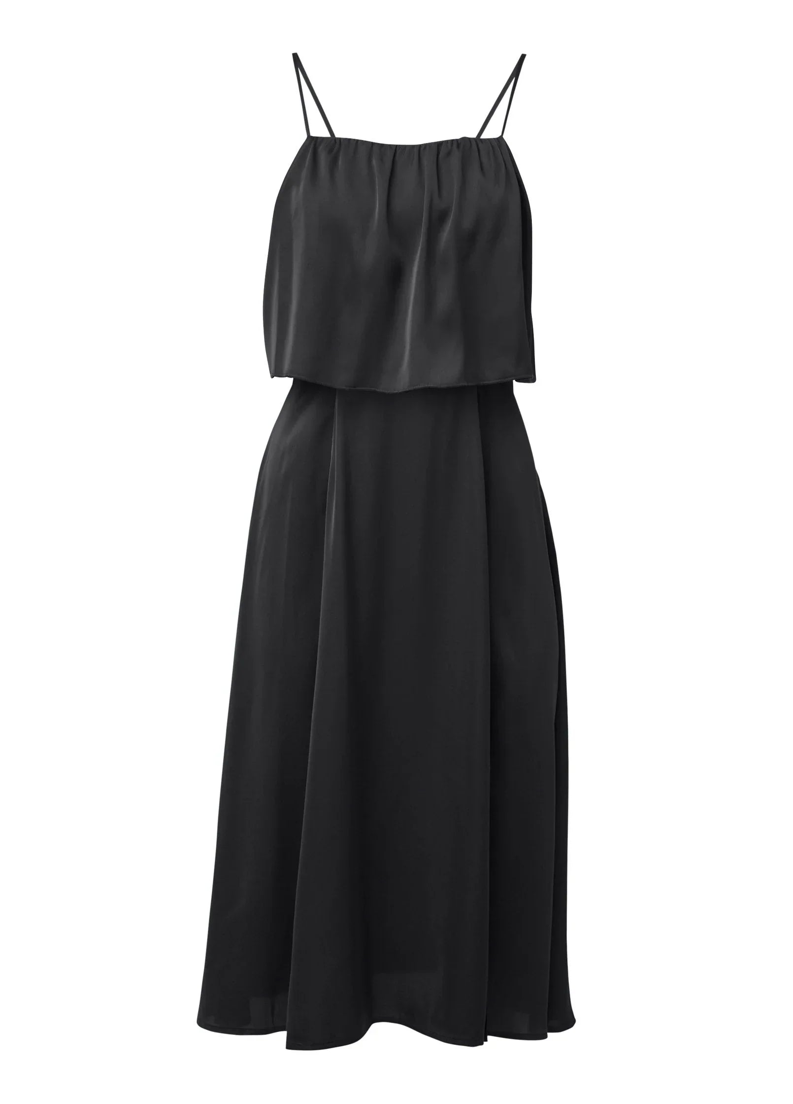 Overlay Midi Dress Jet Black