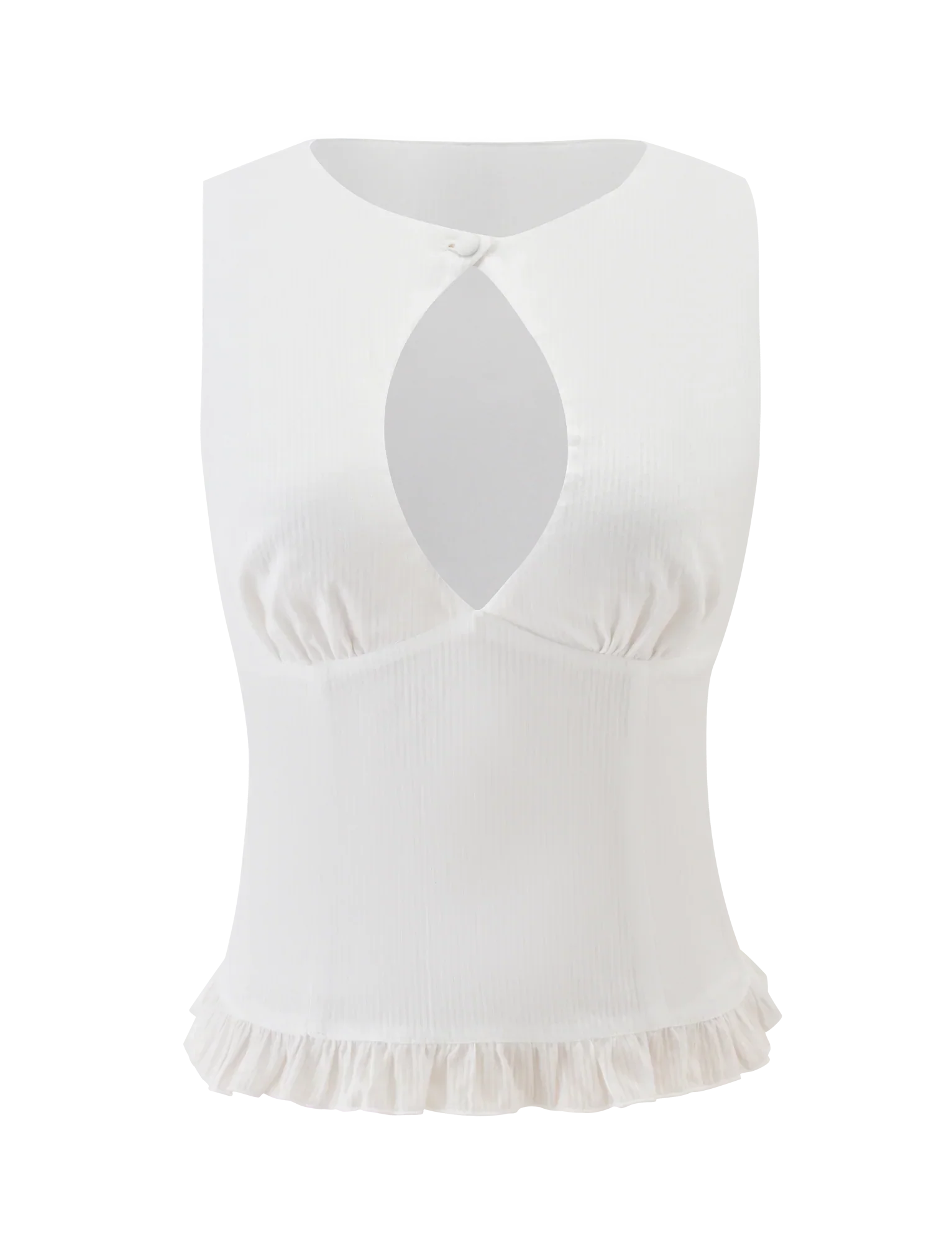 ANIYA KEYHOLE TOP WHITE