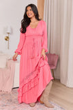 Lucky To Have You Coral Maxi Dress