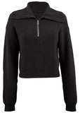 Quarter Zip Pullover Jet Black