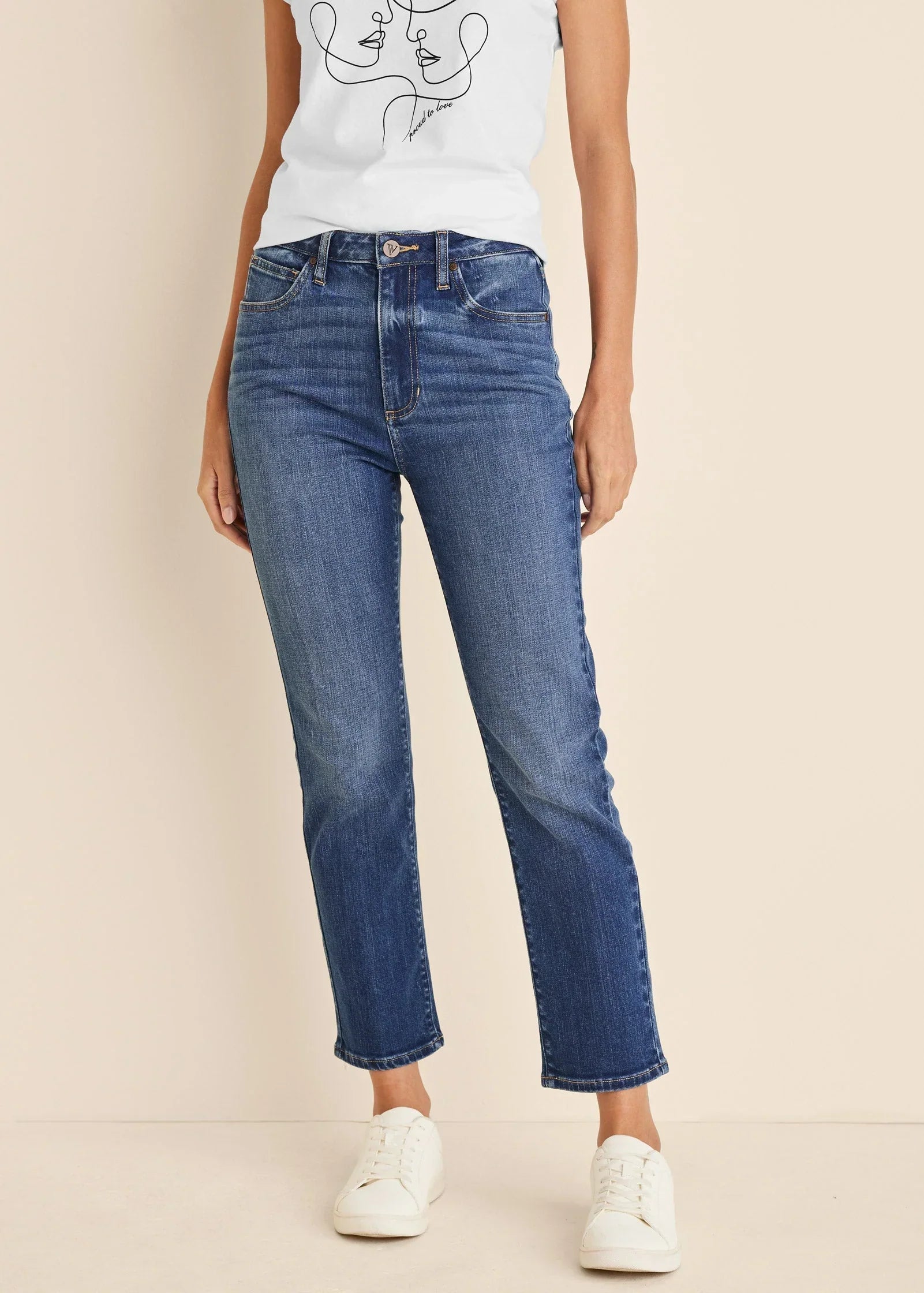 Audrey Straight Leg Jeans Medium Wash
