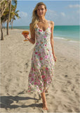 Sheer Embroidered Maxi White Multi