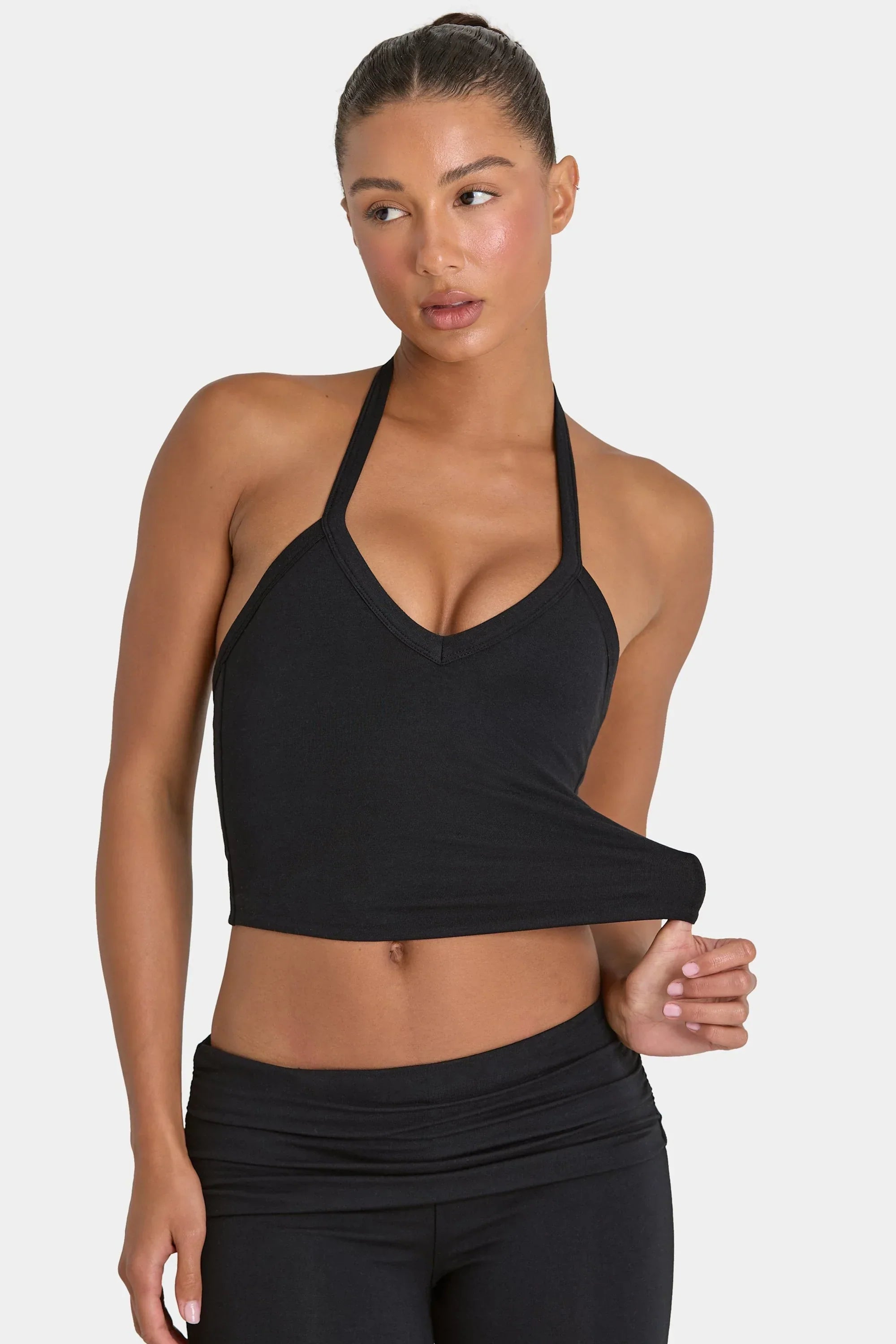 ButterCloud Crop Tank Top in Black
