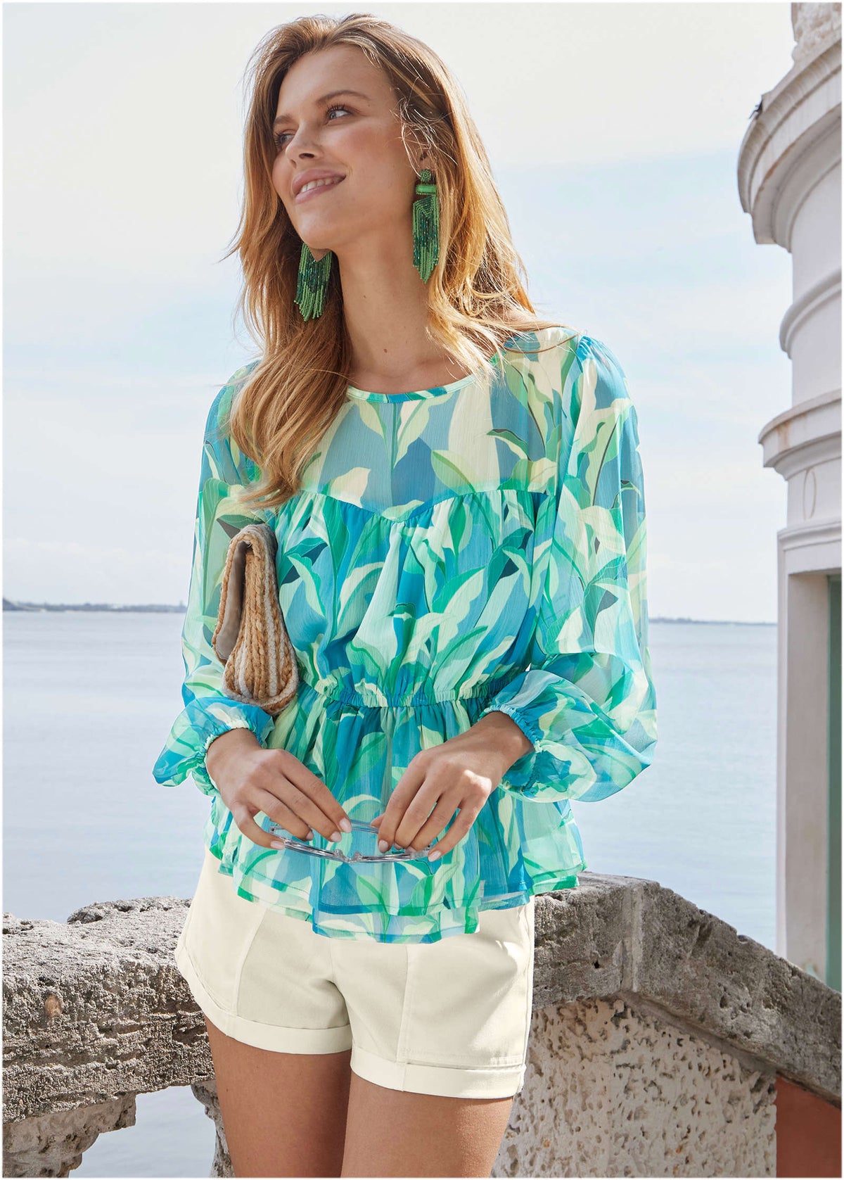 Sheer Beauty Blouse Botanical Beauty