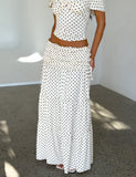 DENALI MAXI SKIRT CREAM DOT