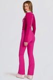 Waterproof High Rise Salopettes with Suspenders in Magenta Pink