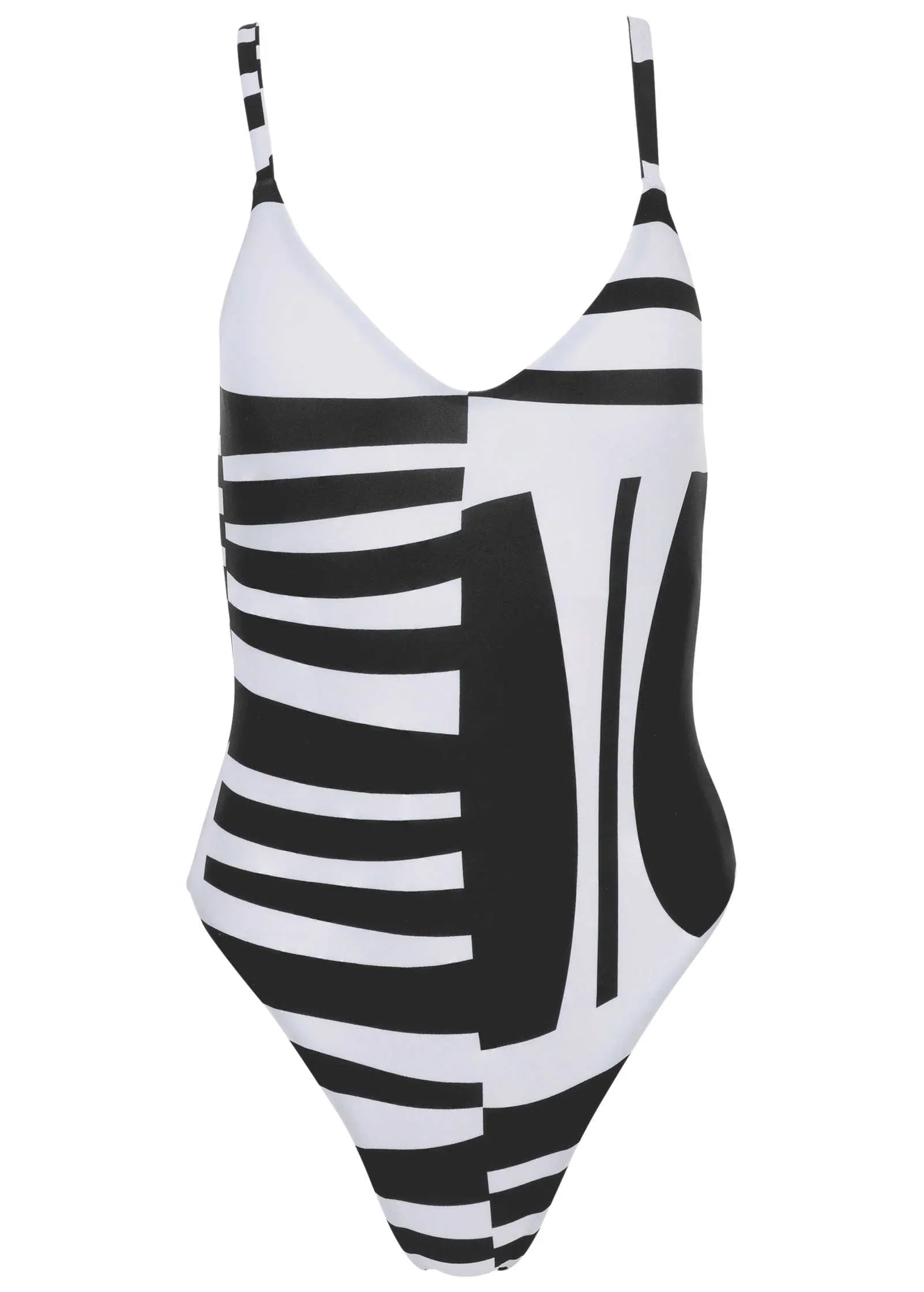 Tulum High Leg Swimsuit Modern Abstract