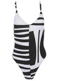 Tulum High Leg Swimsuit Modern Abstract