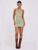 OPELI DRESS GREEN GREEN SPARKLE