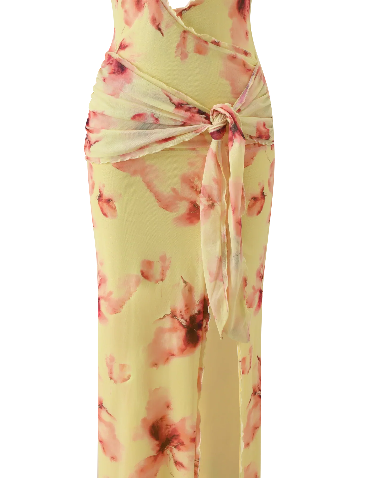 ALLEGRA MAXI DRESS YELLOW WATERCOLOUR FLORAL