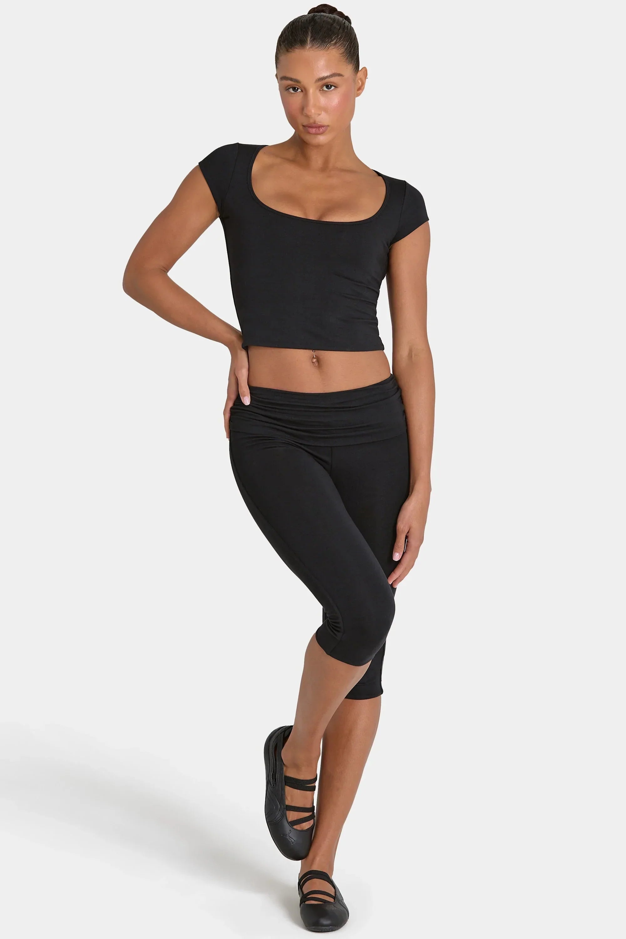 ButterCloud Crop Top in Black